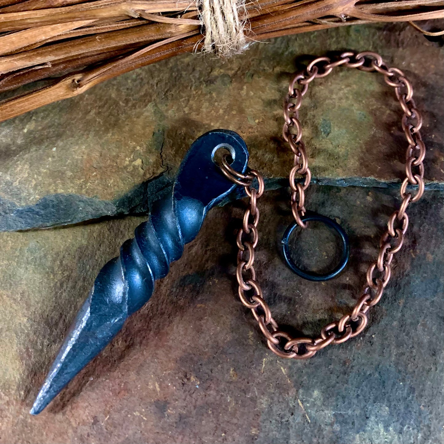 Magical Iron Pendulum for Divination, Scrying, and Ritual Use | Hand-Forged Occult Tool