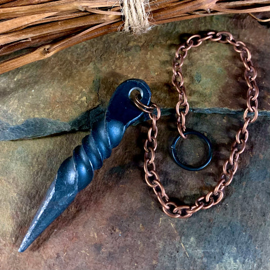 Magical Iron Pendulum for Divination, Scrying, and Ritual Use | Hand-Forged Occult Tool